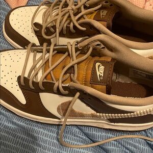 Nike Kids Brown and White Sneakers